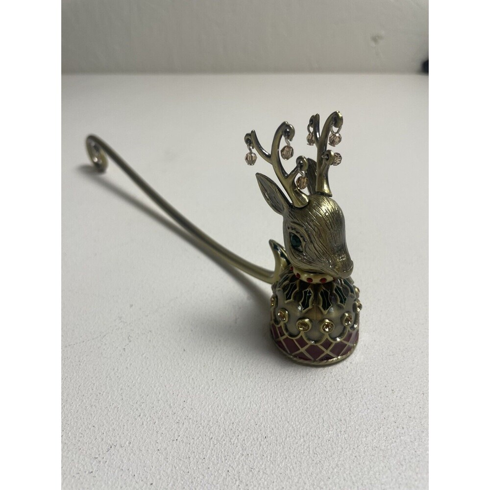 Bejeweled Raindeer Deer Antler Candle Sniffer